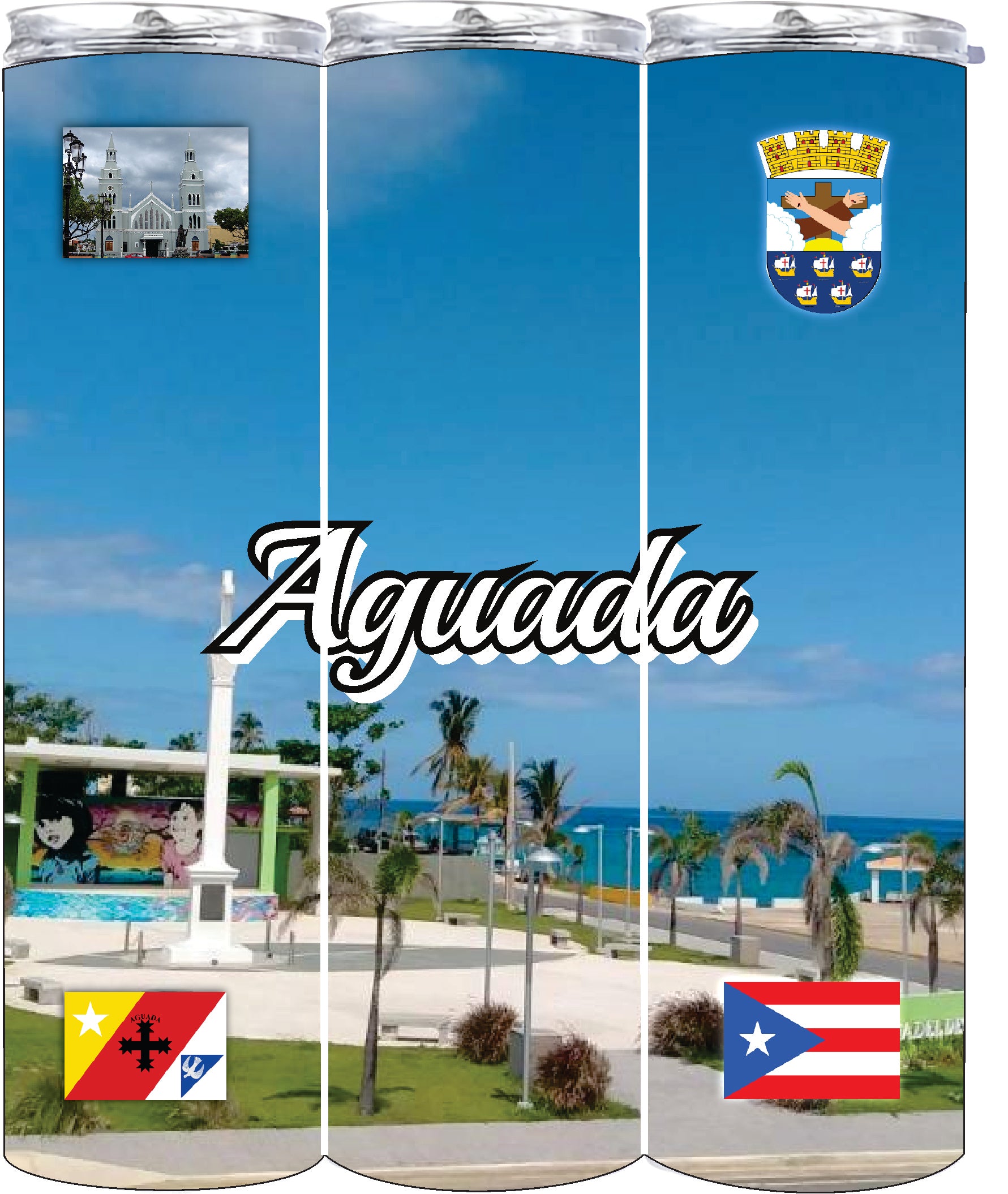 Puerto Rico and 78 Tows 20oz Double Wall S. Steel Tumbler with Straw Hot & Cold