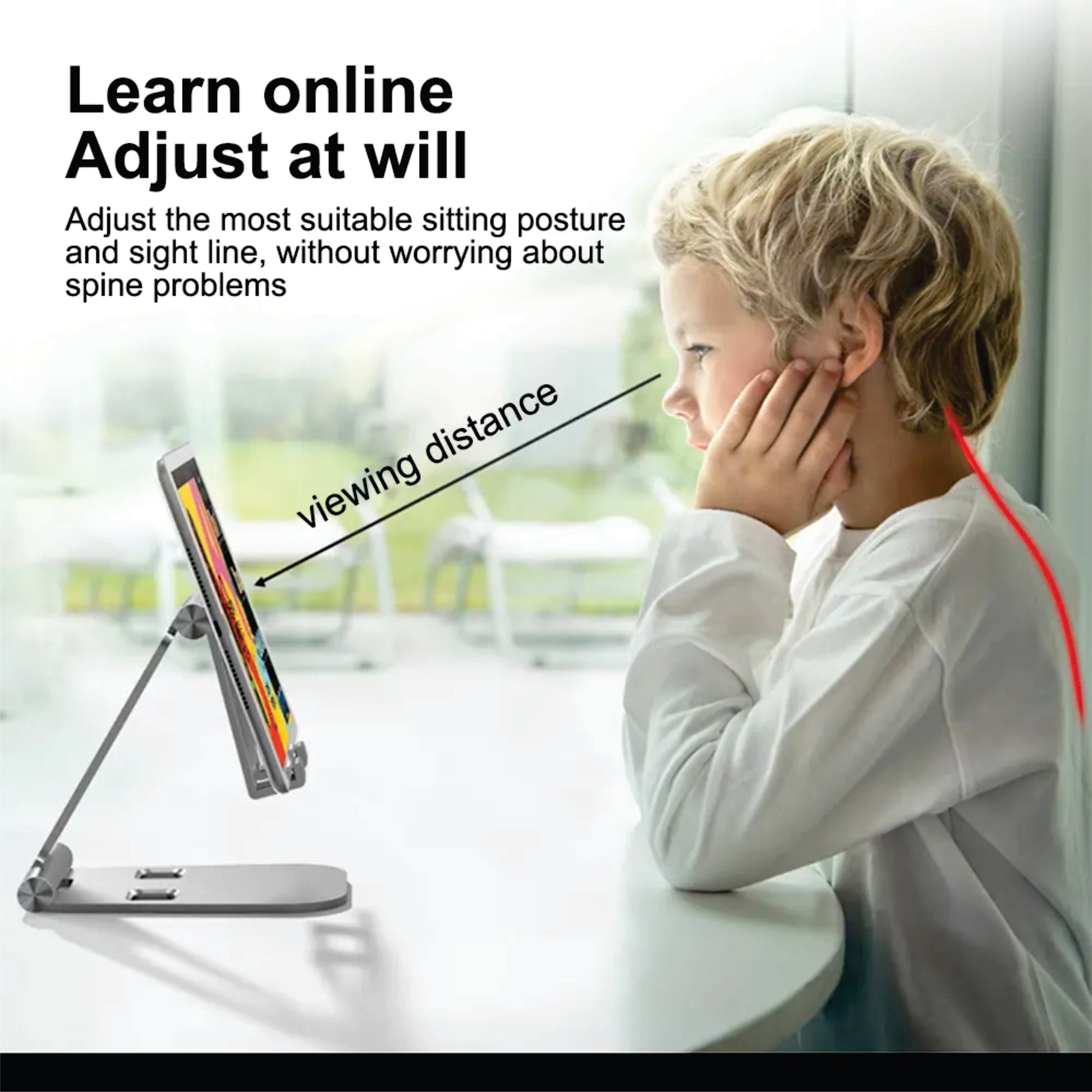 Soporte para teléfono plegable de aleación de aluminio de doble eje, color negro, con recuerdos de Puerto Rico