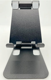 Soporte para teléfono plegable de aleación de aluminio de doble eje, color negro, con recuerdos de Puerto Rico