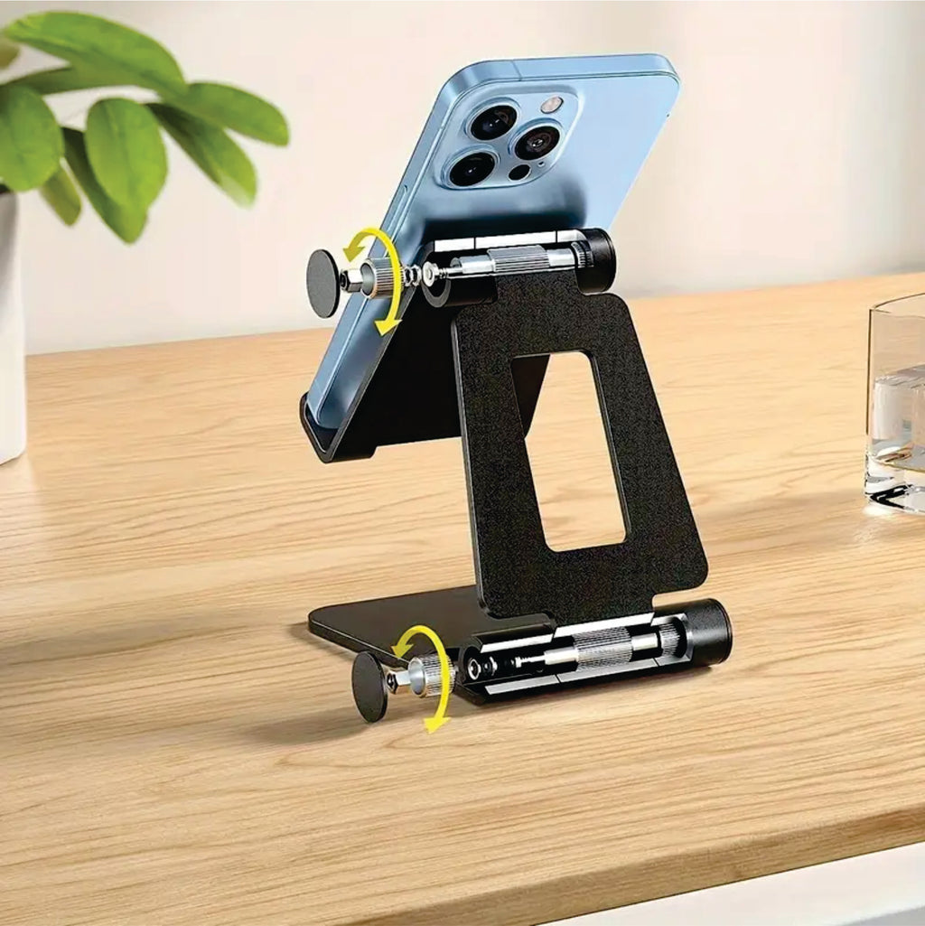 Puerto Rico Souvenirs Phone Stand Folding Dual Axis Aluminum Alloy Stand color Black Engraving