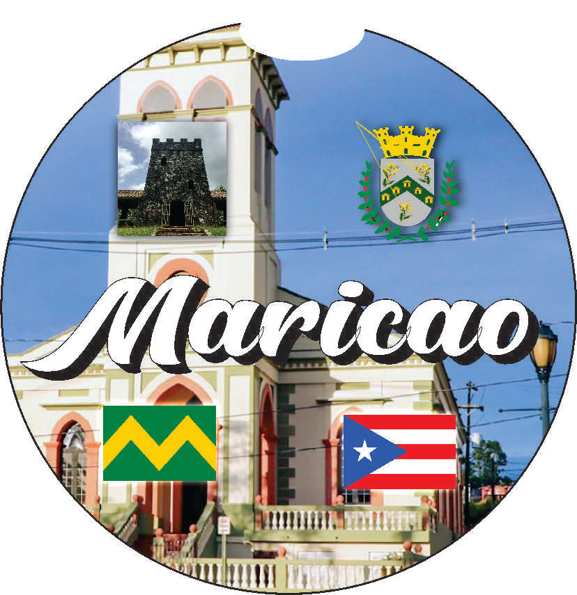 Posavasos para coche de 2 piezas de Puerto Rico y 78 pueblos