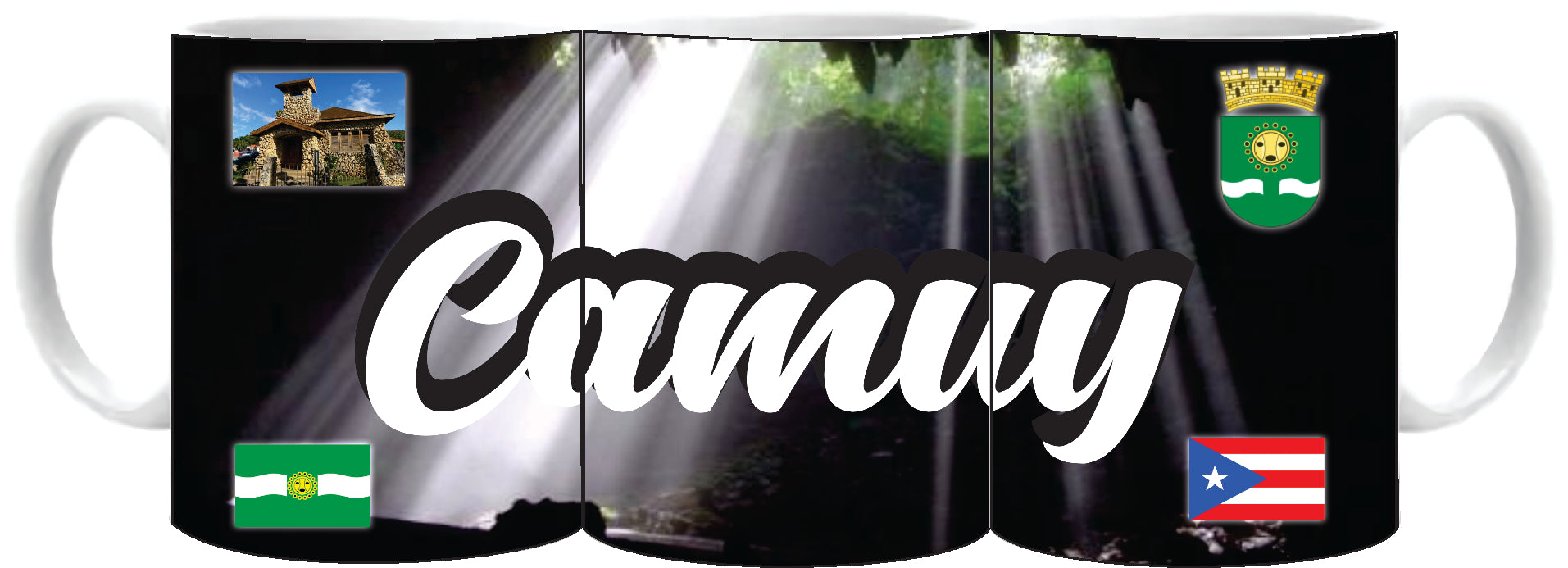 Tazas de Puerto Rico y 78 pueblos 11oz.