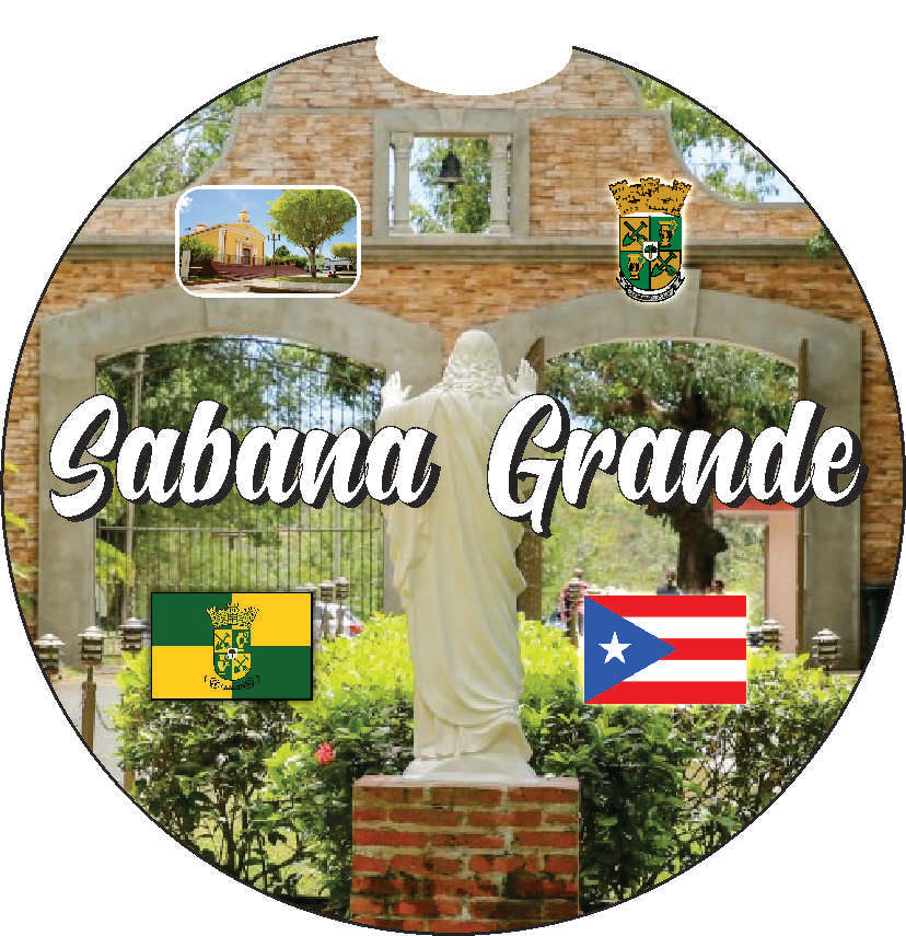 Posavasos para coche de 2 piezas de Puerto Rico y 78 pueblos