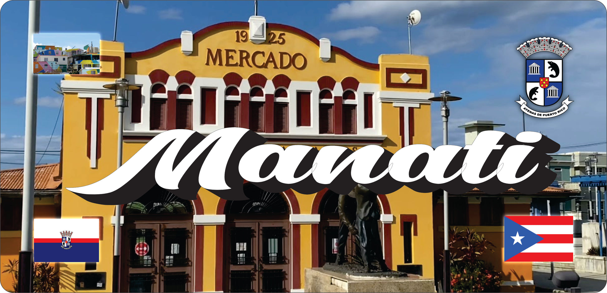 MANATI Puerto Rico Souvenirs PRS Town Set