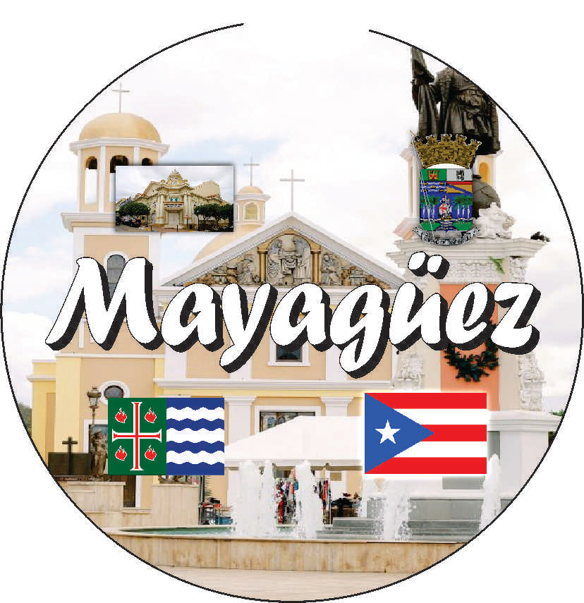 Posavasos para coche de 2 piezas de Puerto Rico y 78 pueblos