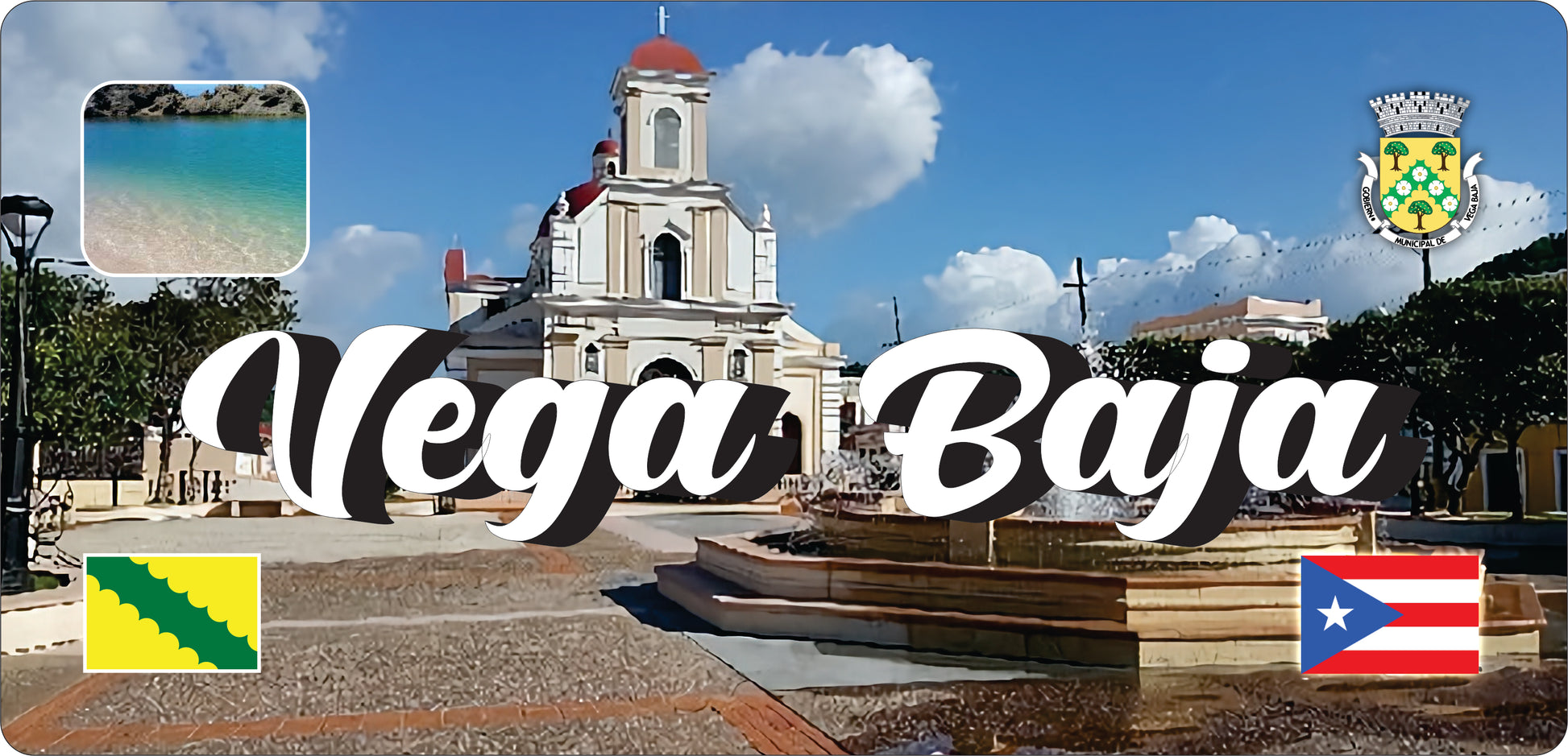 VEGA BAJA Puerto Rico Souvenirs PRS Town Set