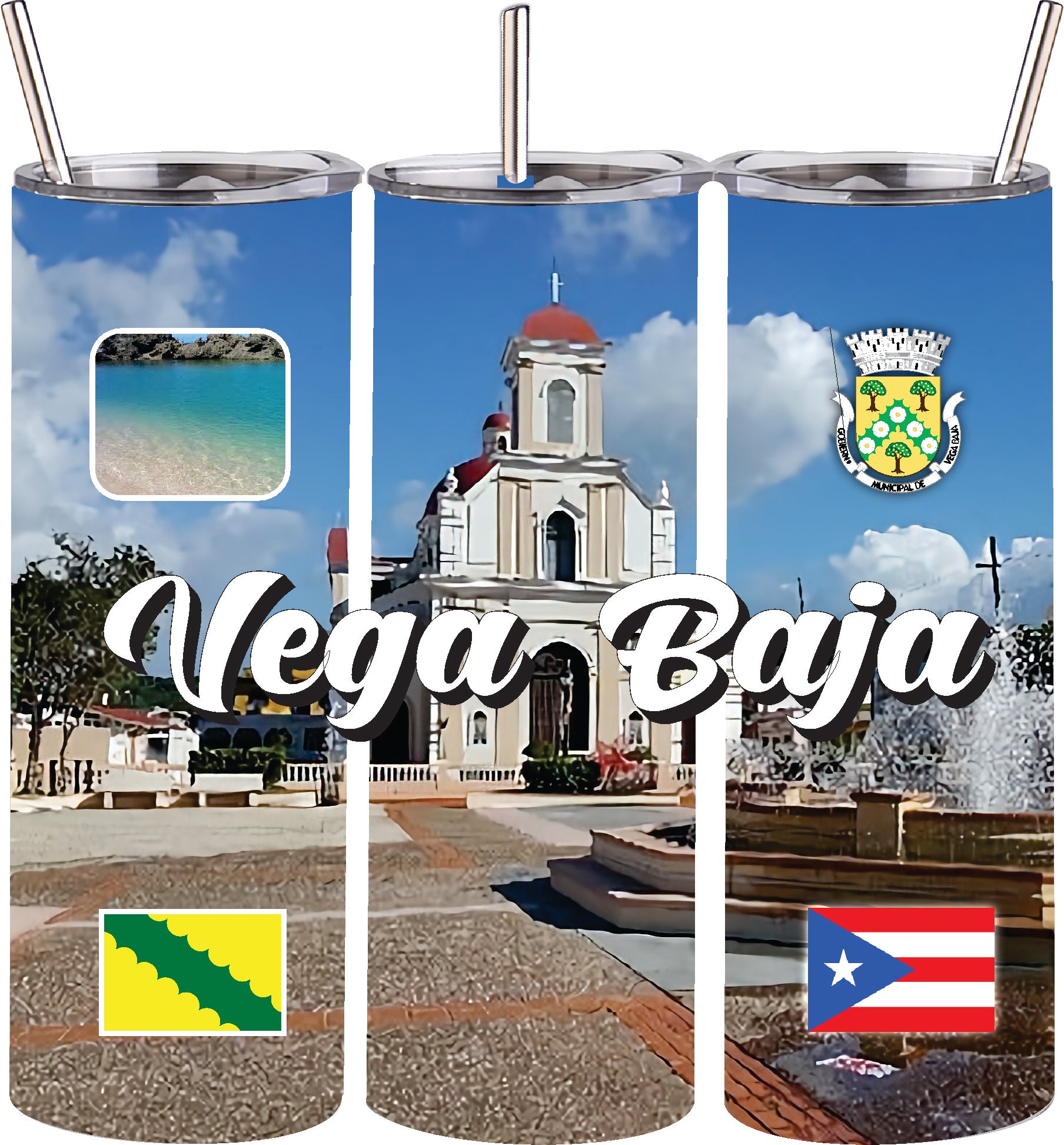 VEGA BAJA Puerto Rico Souvenirs PRS Town Set