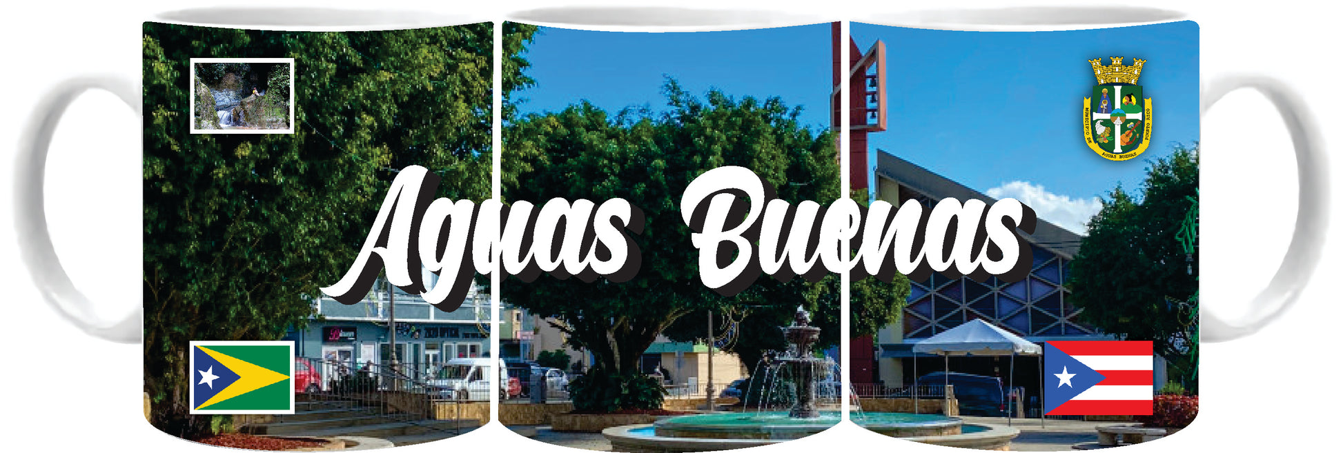 Tazas de Puerto Rico y 78 pueblos 11oz.