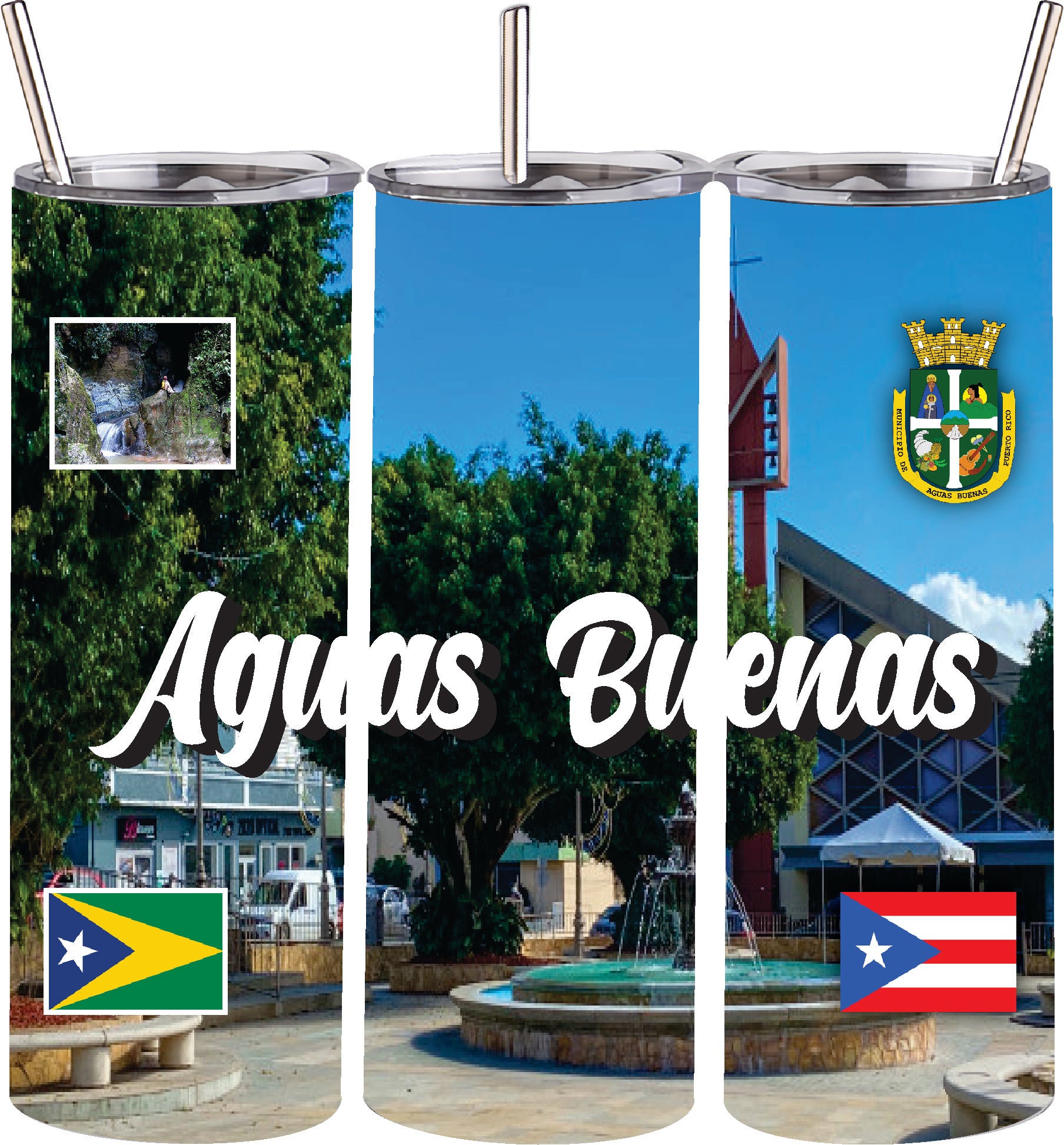 Aguas Buenas Puerto Rico Souvenirs PRS Town Set
