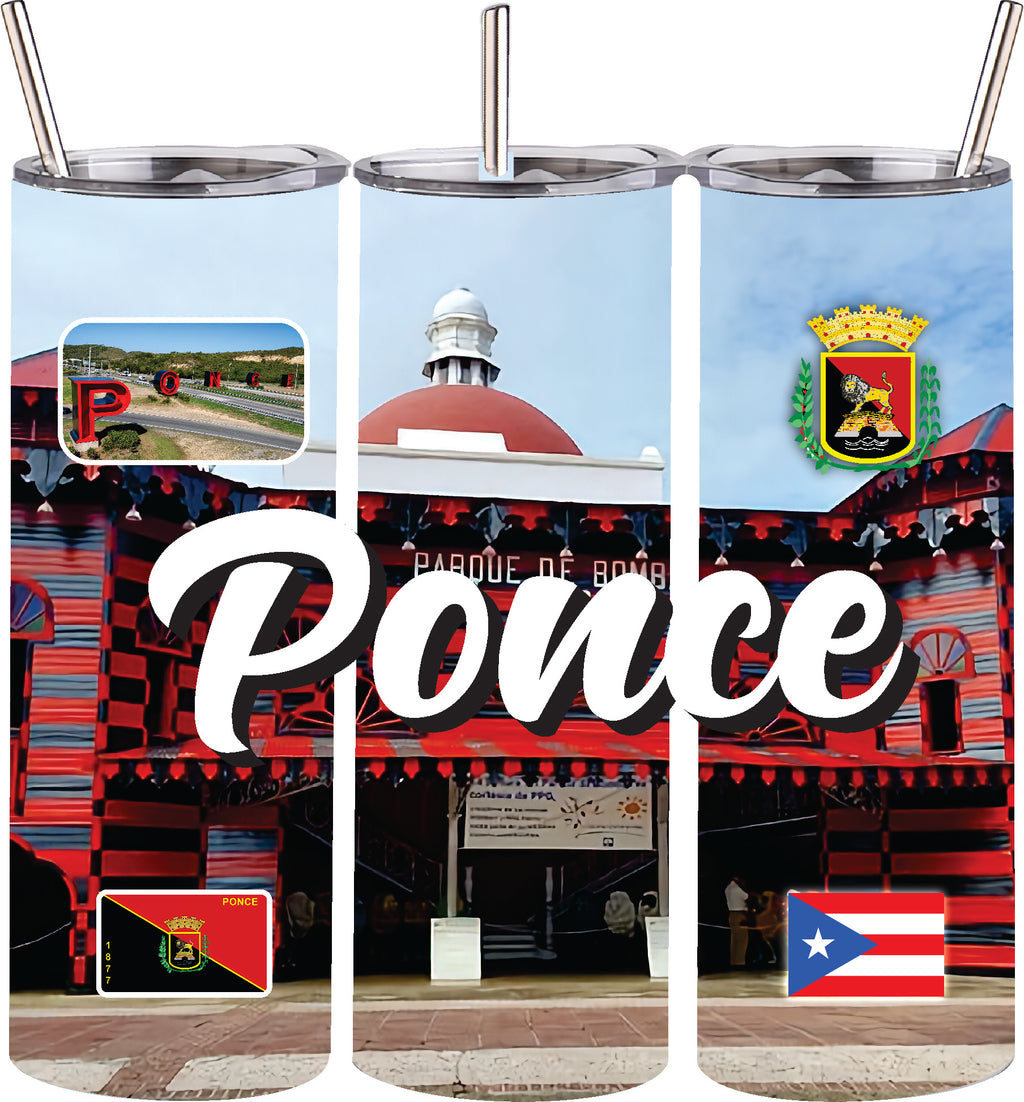 Vaso de acero inoxidable de doble pared de 20 oz con pajita para bebidas frías y calientes, Puerto Rico y 78 Tows