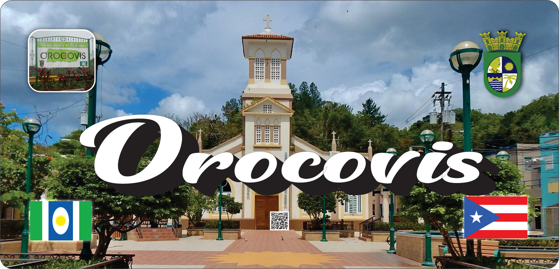 Placa de Puerto Rico y 78 Municipios