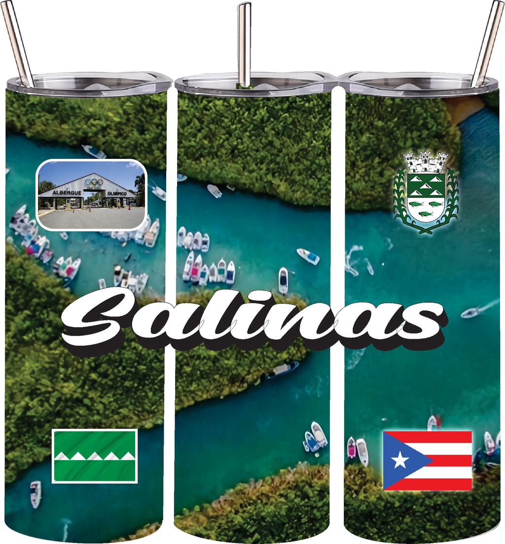 Vaso de acero inoxidable de doble pared de 20 oz con pajita para bebidas frías y calientes, Puerto Rico y 78 Tows