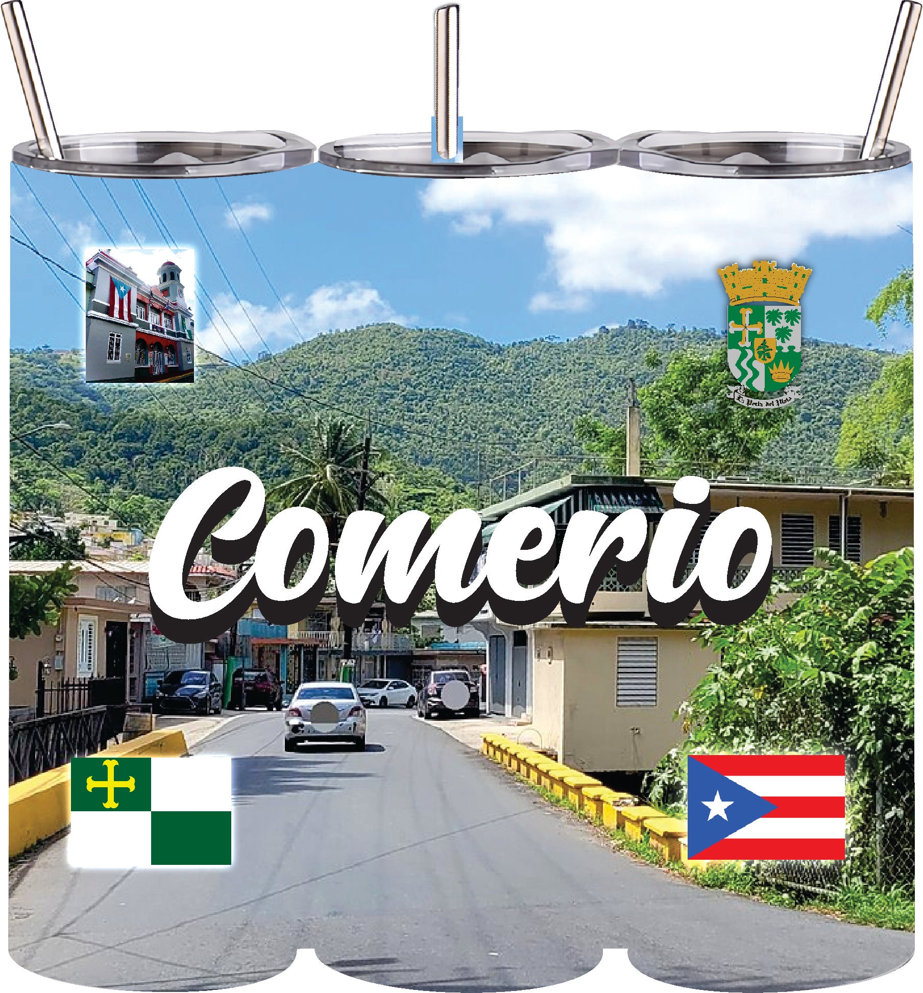 COMERIO Puerto Rico Souvenirs PRS Town Set