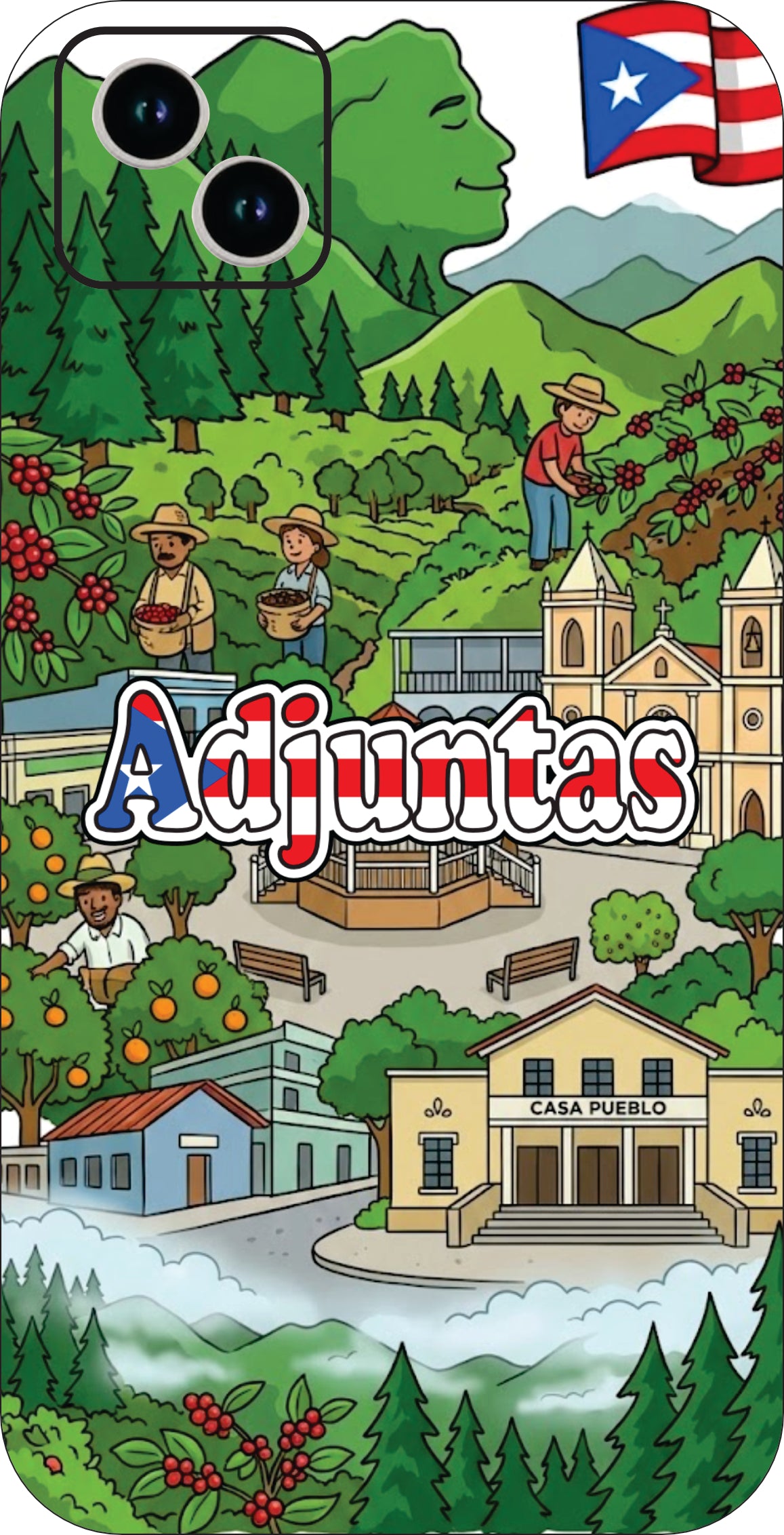 Puerto Rico Towns 3D Phone Case - iPhone & Android