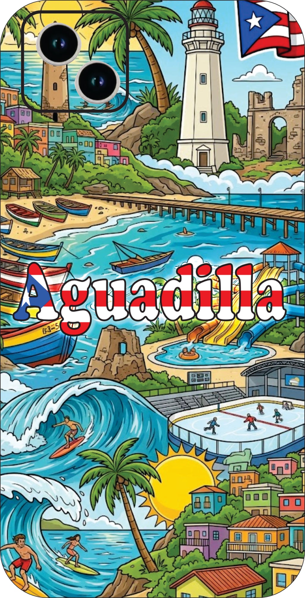 Puerto Rico Towns 3D Phone Case - iPhone & Android