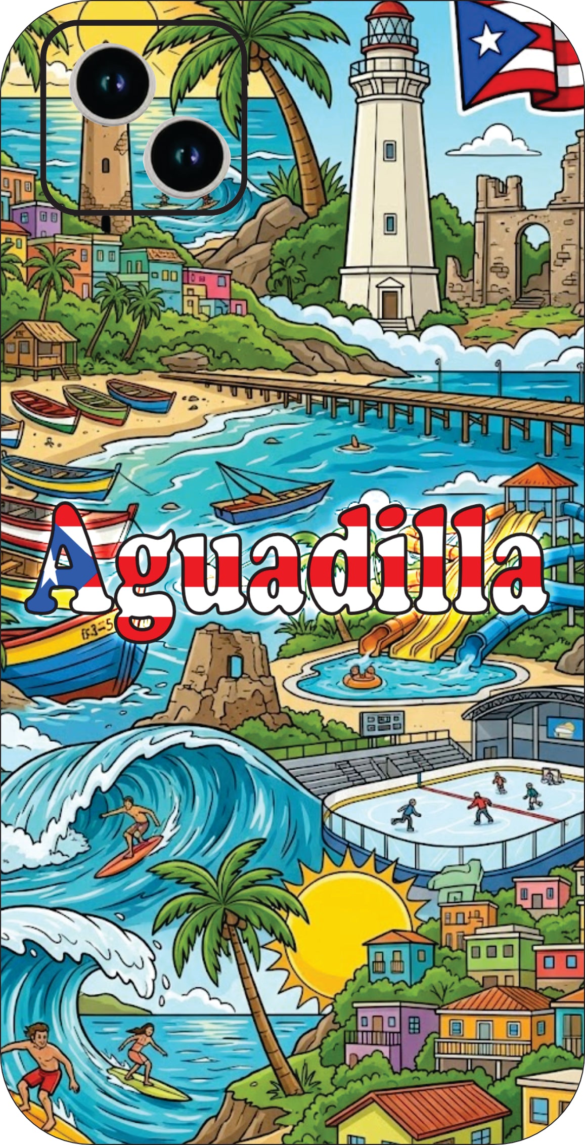 Puerto Rico Towns 3D Phone Case - iPhone & Android