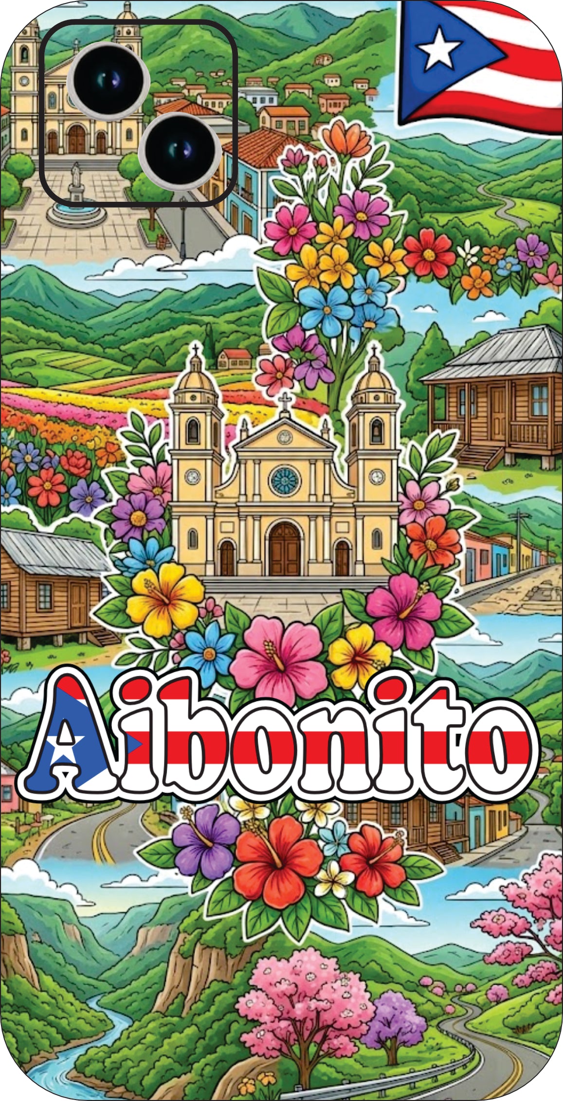 Puerto Rico Towns 3D Phone Case - iPhone & Android