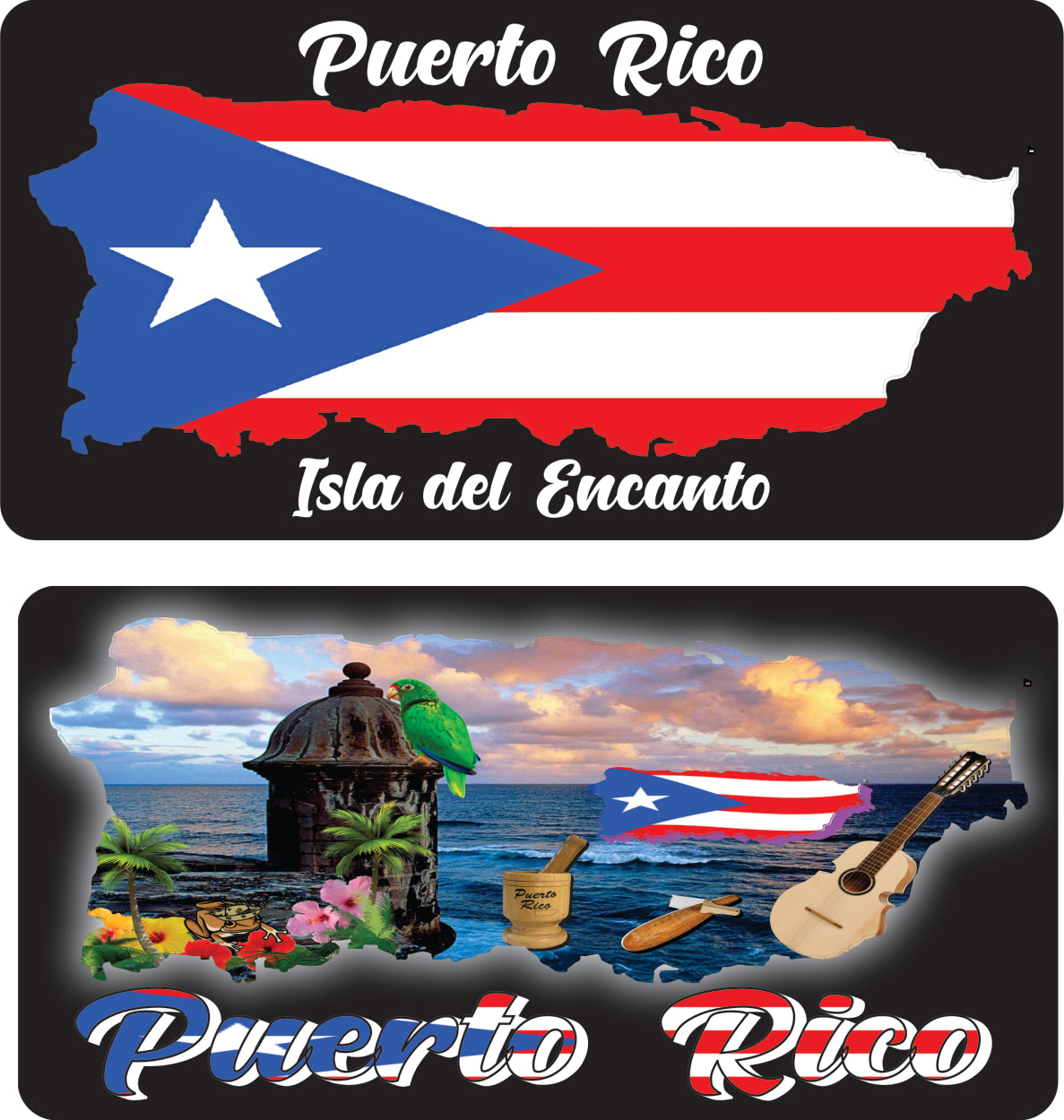 Placa de Puerto Rico y 78 Municipios