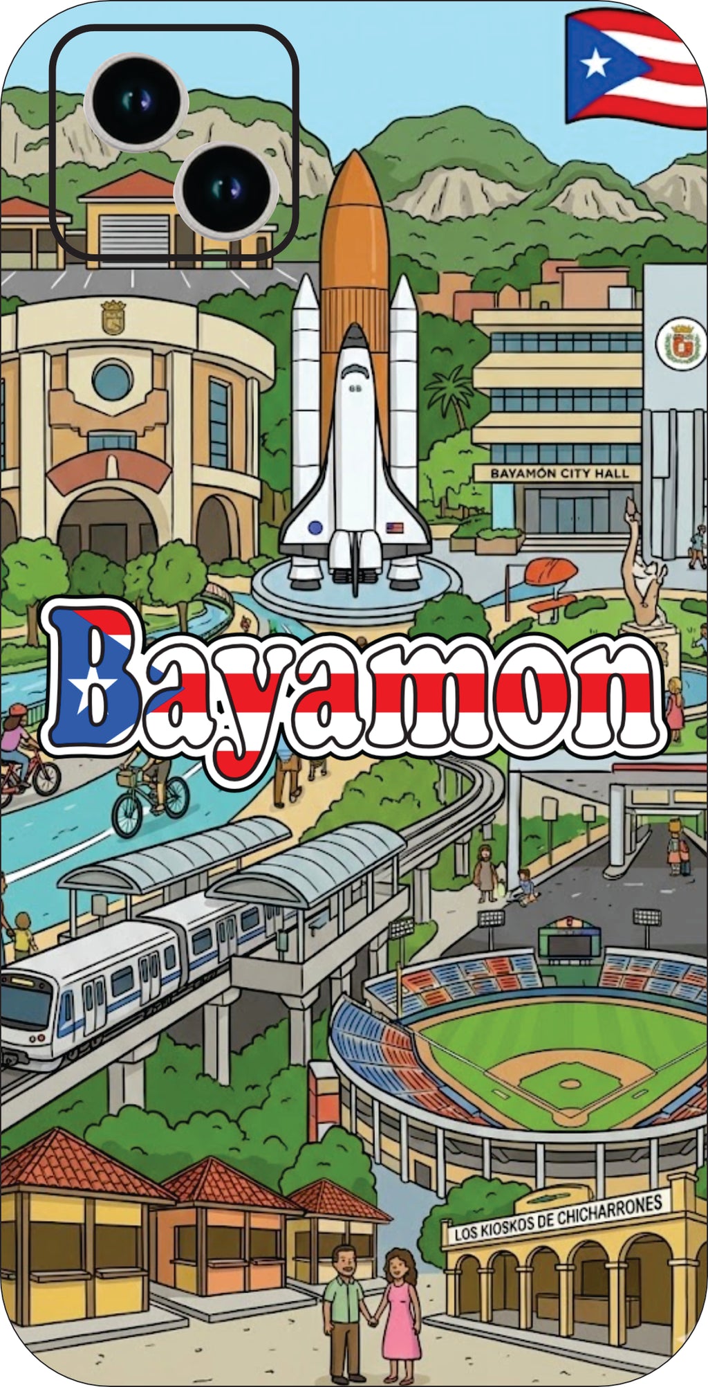 Puerto Rico Towns 3D Phone Case - iPhone & Android