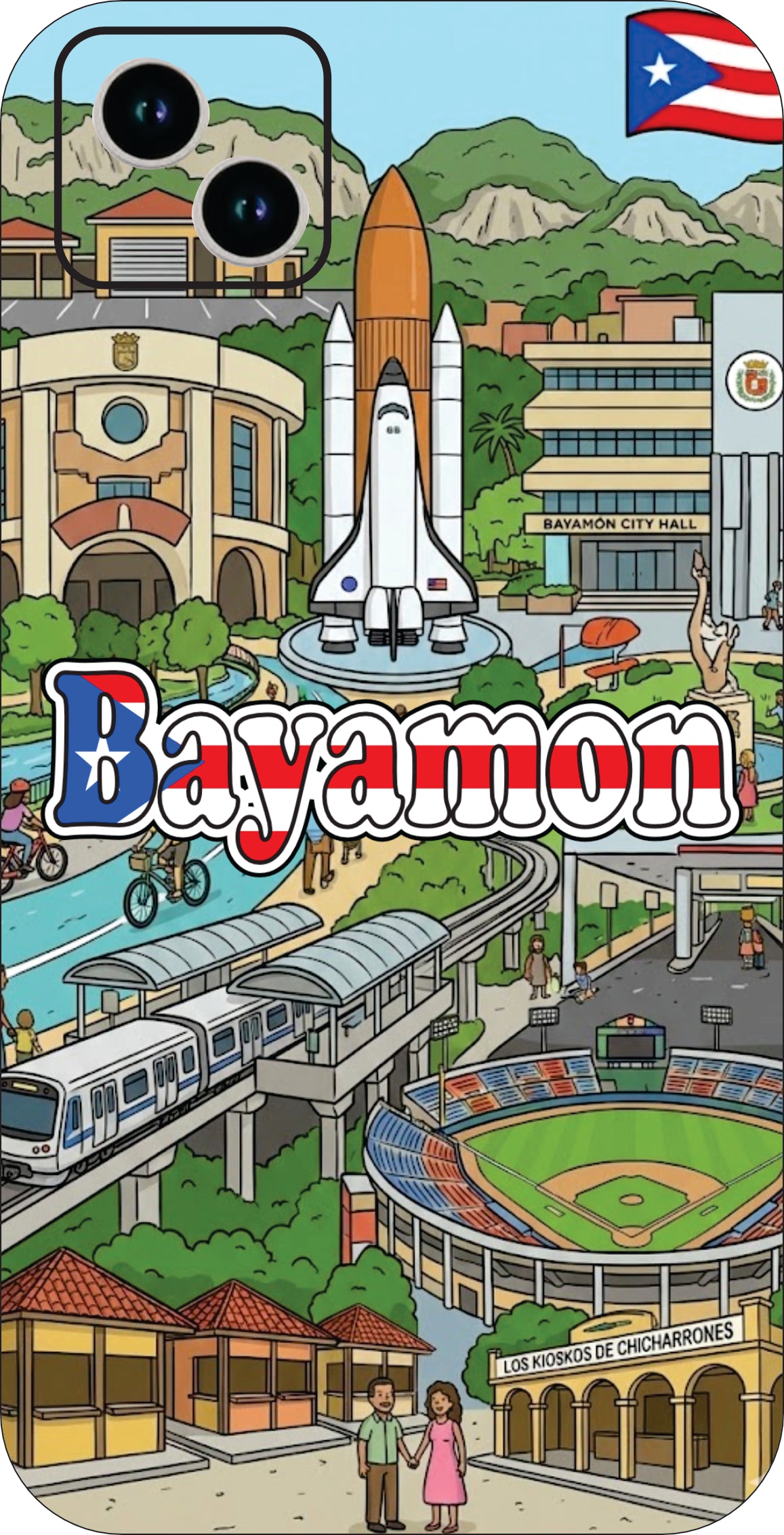 Puerto Rico Towns 3D Phone Case - iPhone & Android