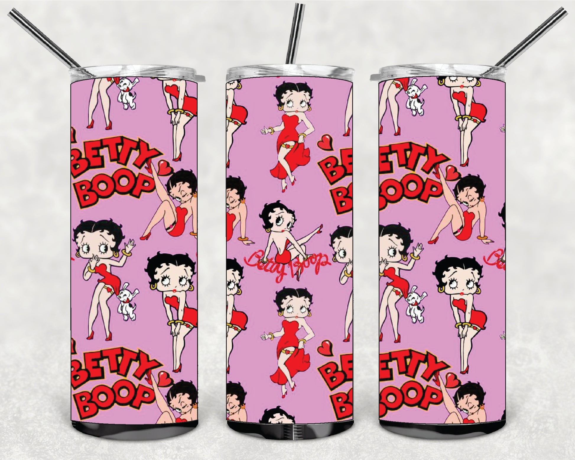 BARBIE 20oz Stainless Steel Double Wall Skinny Tumbler With Straw