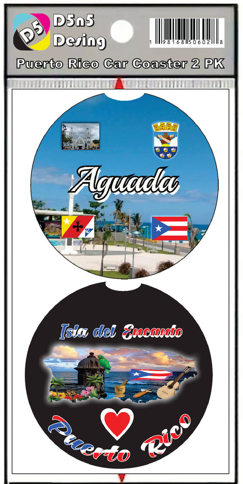 Aguada / Puerto Rico 2pc Car Coaster