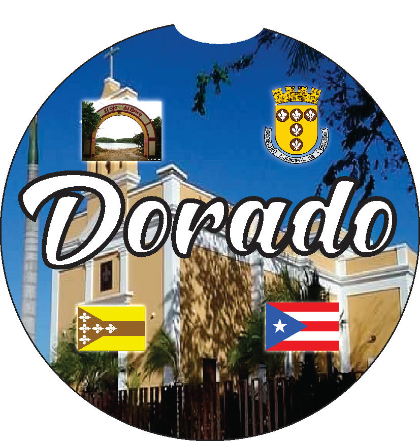 Posavasos para coche de 2 piezas de Puerto Rico y 78 pueblos