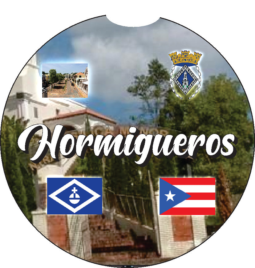 Posavasos de goma para coche de 2 piezas de Puerto Rico y 78 pueblos