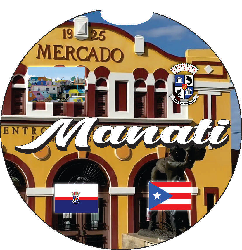 Posavasos de goma para coche de 2 piezas de Puerto Rico y 78 pueblos