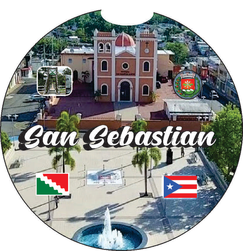 Posavasos de goma para coche de 2 piezas de Puerto Rico y 78 pueblos