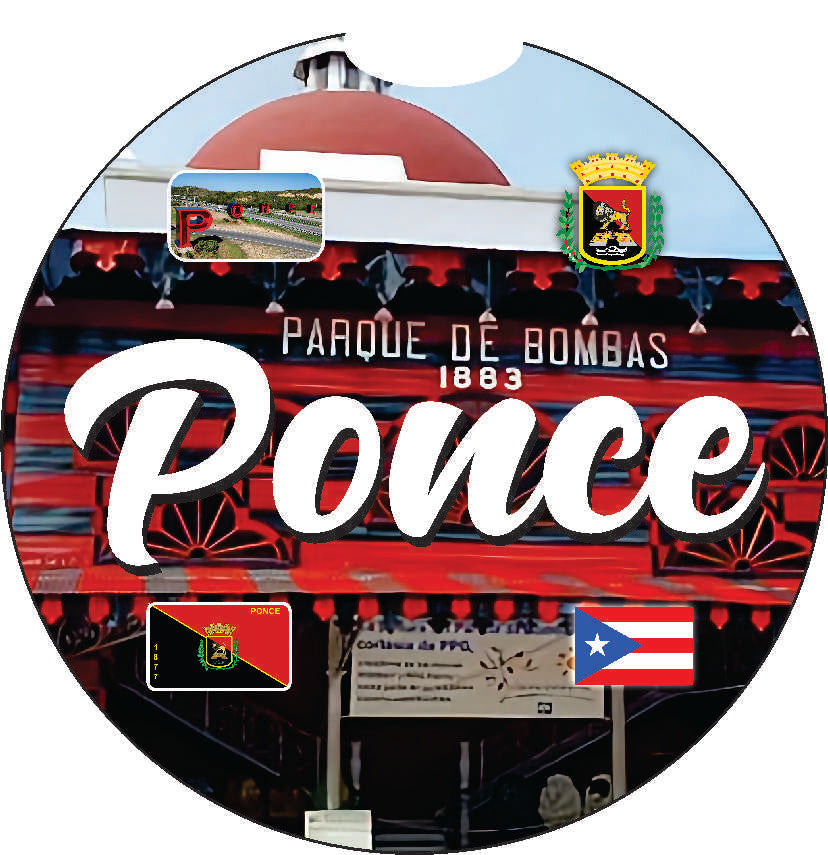 Posavasos para coche de 2 piezas de Puerto Rico y 78 pueblos