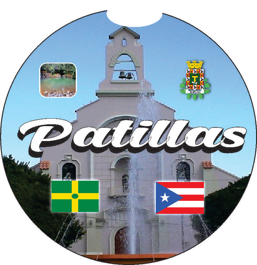 Posavasos de goma para coche de 2 piezas de Puerto Rico y 78 pueblos