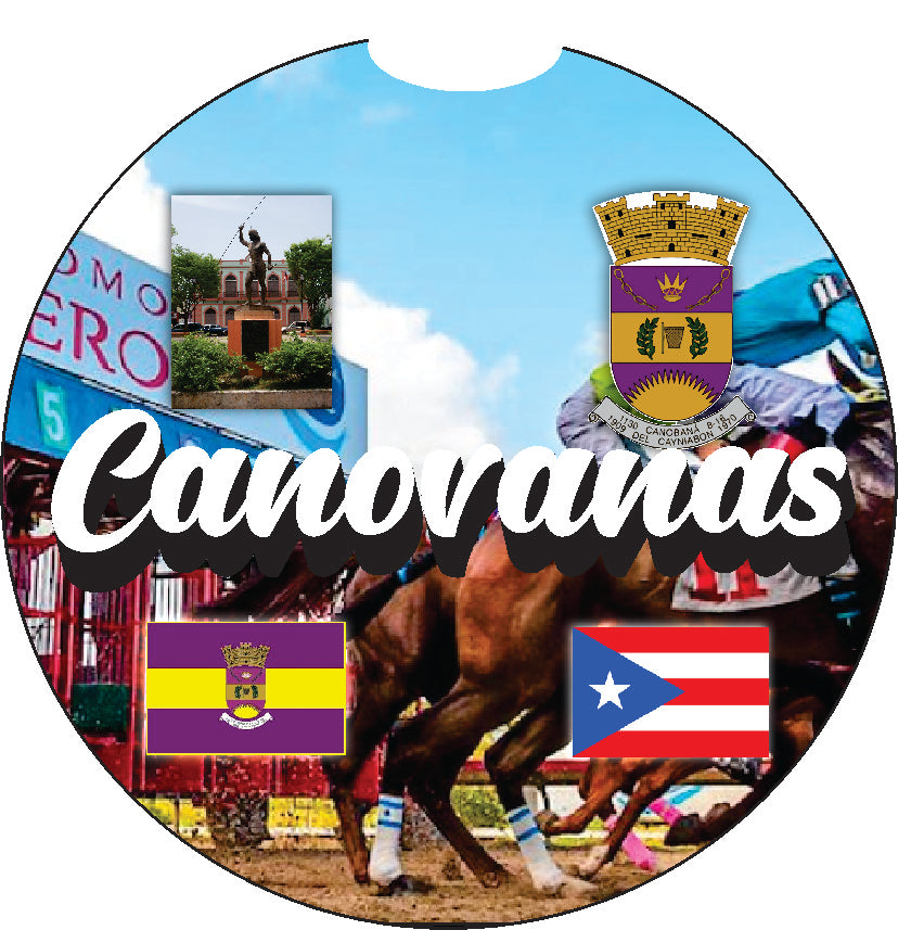 Posavasos para coche de 2 piezas de Puerto Rico y 78 pueblos
