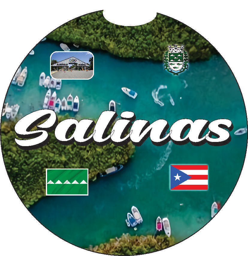 Posavasos para coche de 2 piezas de Puerto Rico y 78 pueblos