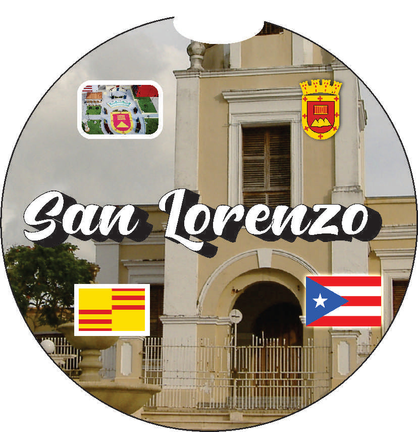 Posavasos de goma para coche de 2 piezas de Puerto Rico y 78 pueblos