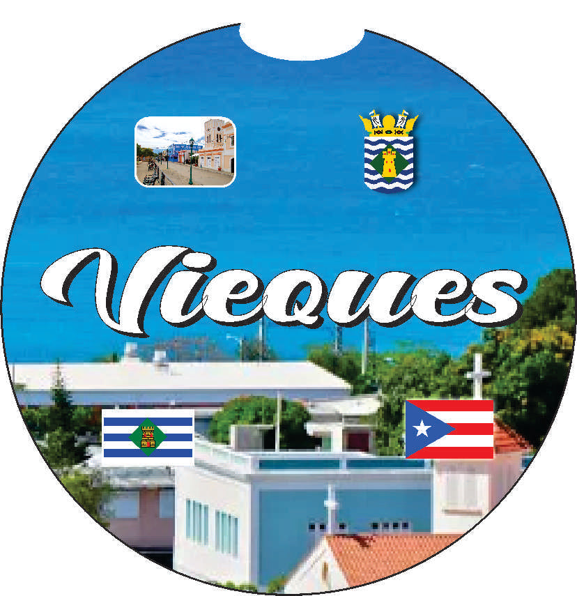 Posavasos de goma para coche de 2 piezas de Puerto Rico y 78 pueblos