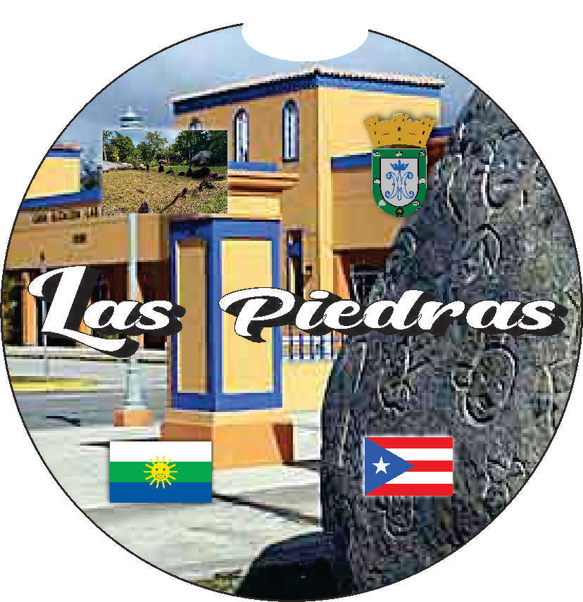 Posavasos para coche de 2 piezas de Puerto Rico y 78 pueblos