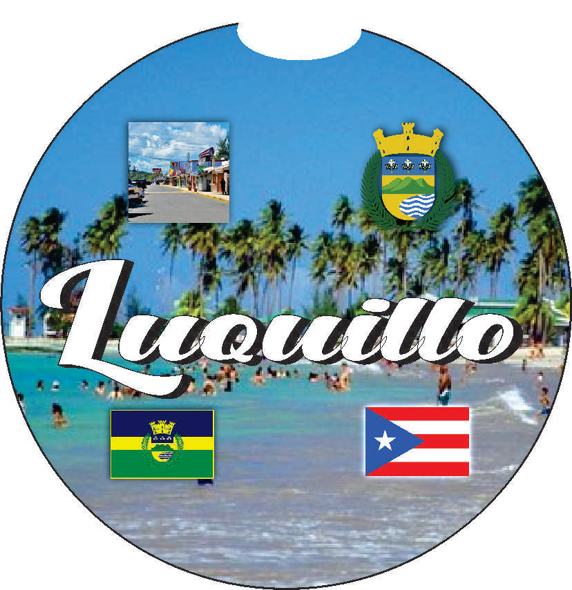 Posavasos para coche de 2 piezas de Puerto Rico y 78 pueblos