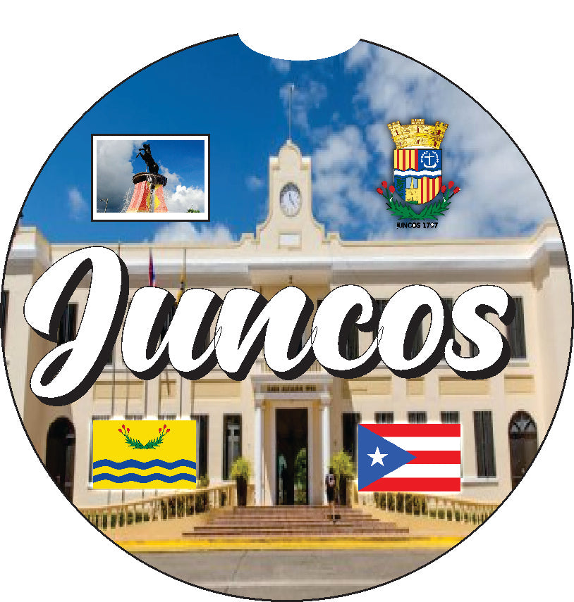 Posavasos de goma para coche de 2 piezas de Puerto Rico y 78 pueblos