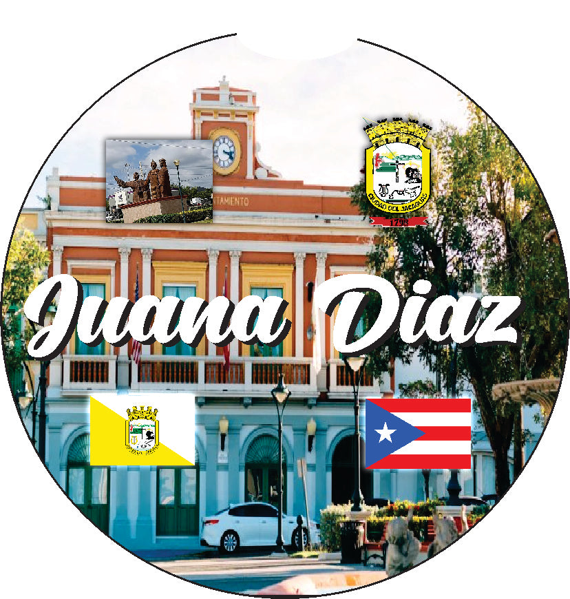 Juana Diaz / Puerto Rico 2pc Car Coaster