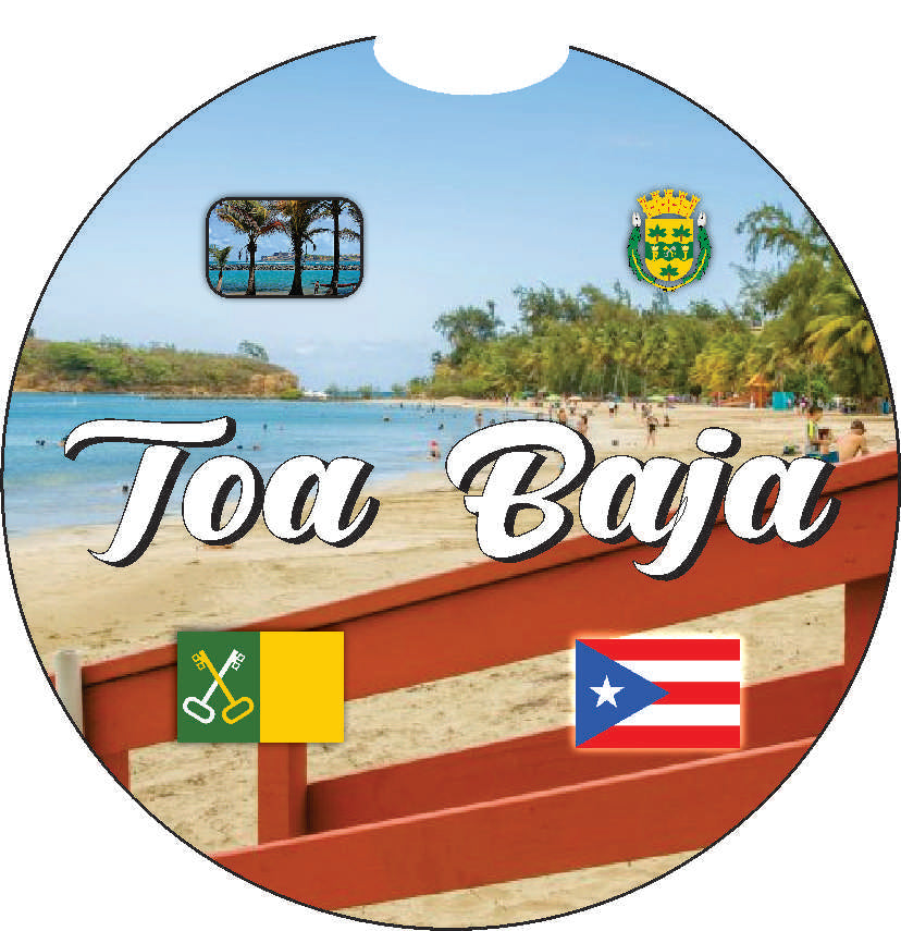 Posavasos para coche de 2 piezas de Puerto Rico y 78 pueblos