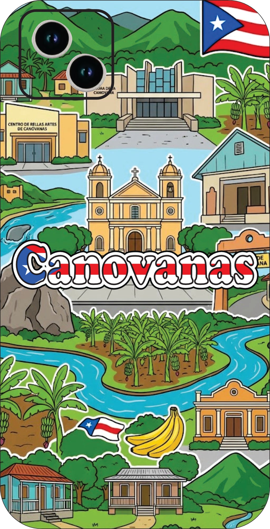 Puerto Rico Towns 3D Phone Case - iPhone & Android