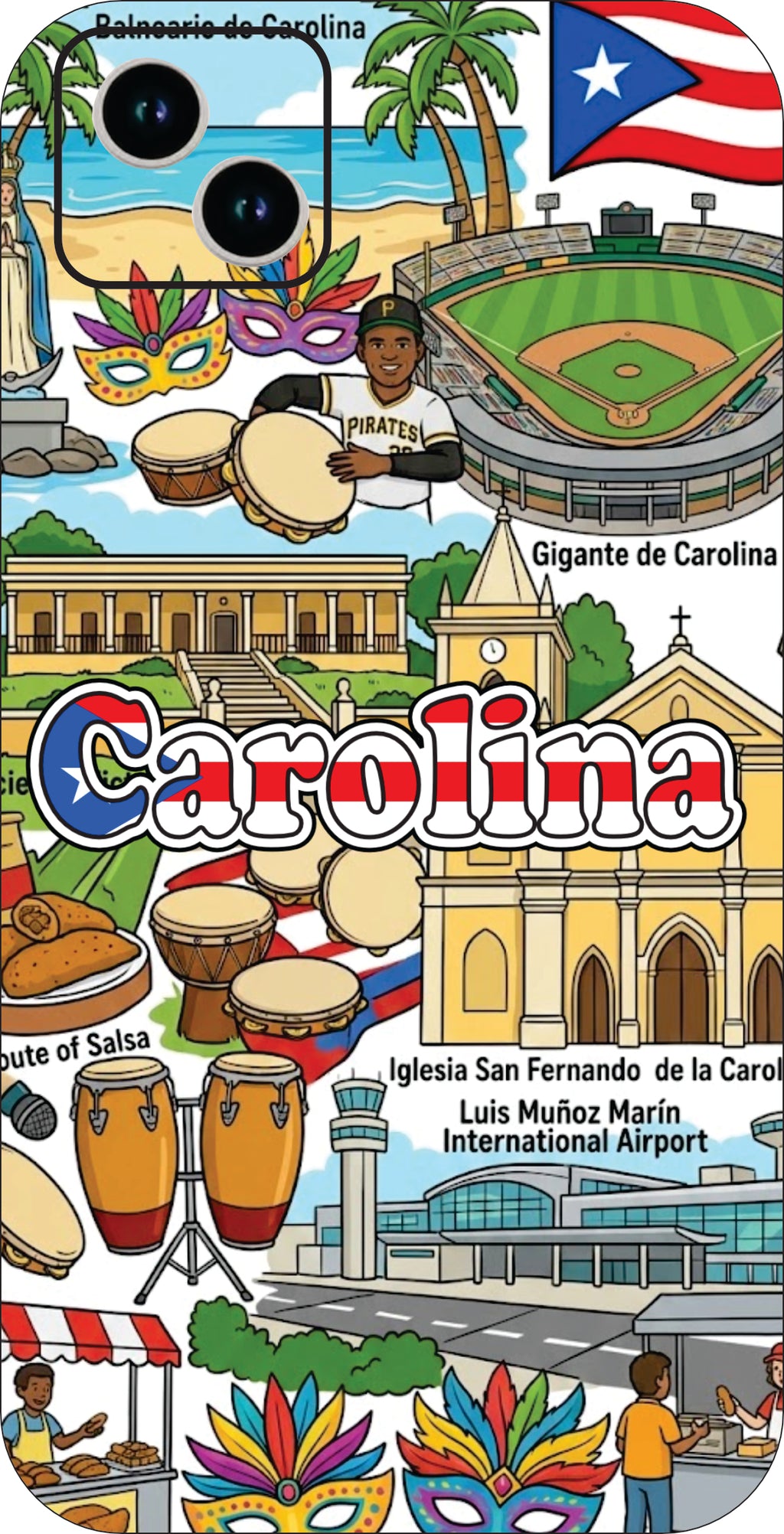 Puerto Rico Towns 3D Phone Case - iPhone & Android