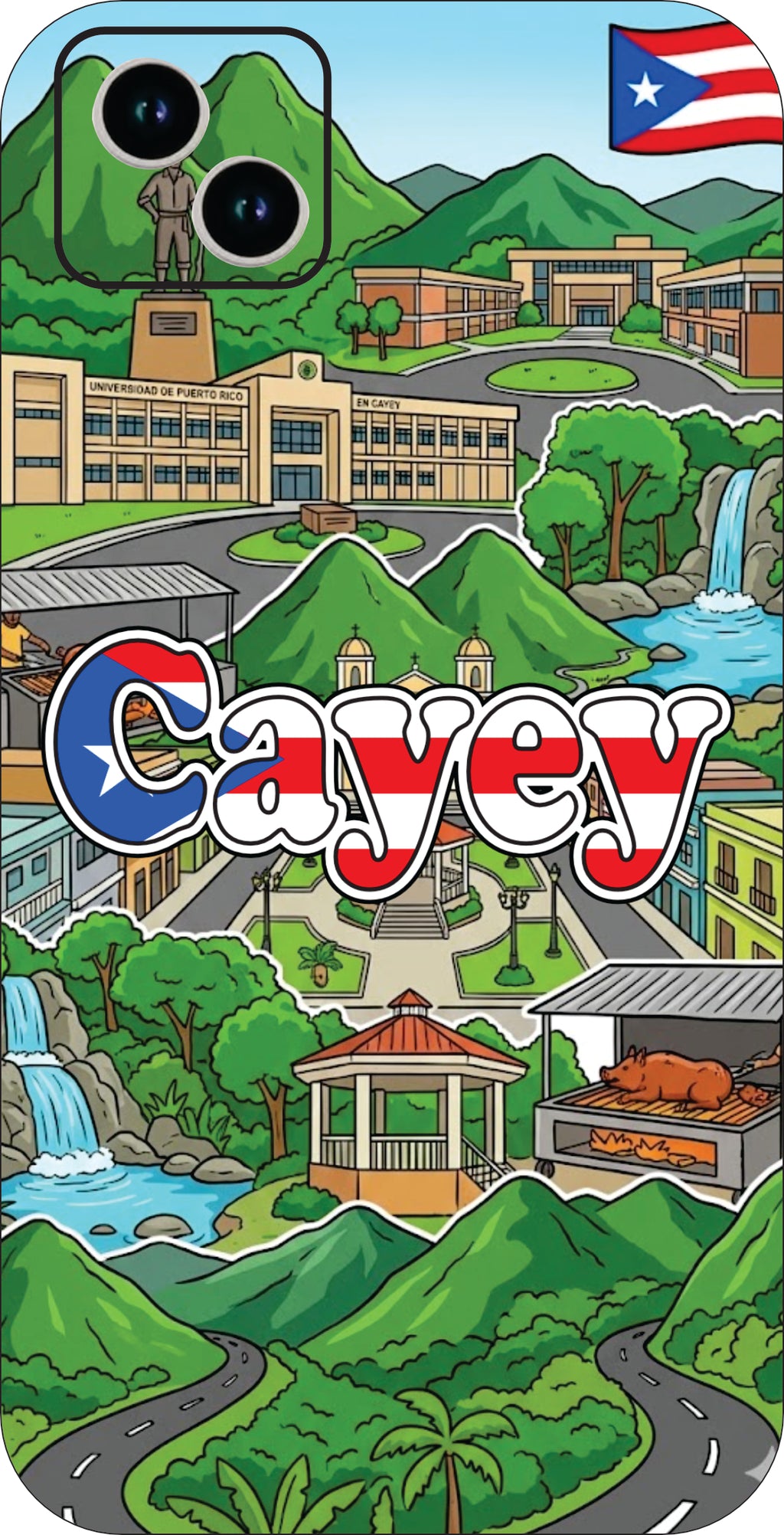 Puerto Rico Towns 3D Phone Case - iPhone & Android