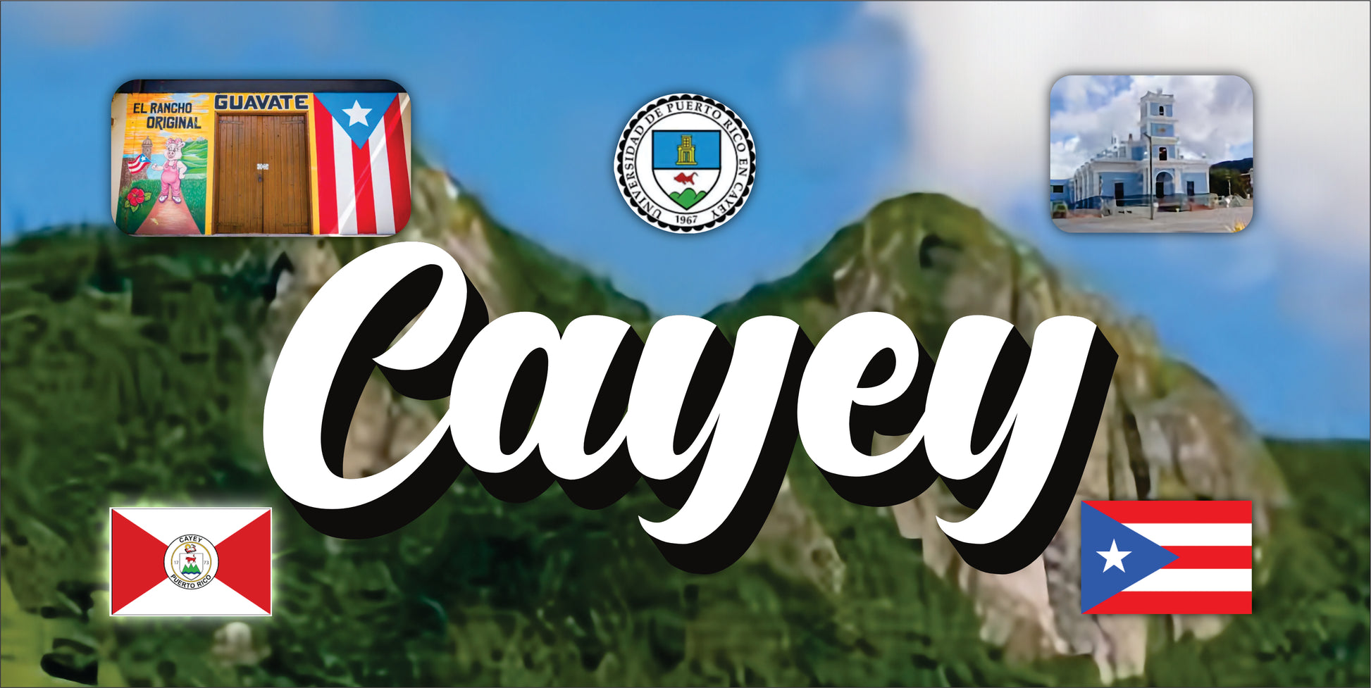 CAYEY Puerto Rico Souvenirs PRS Town Set