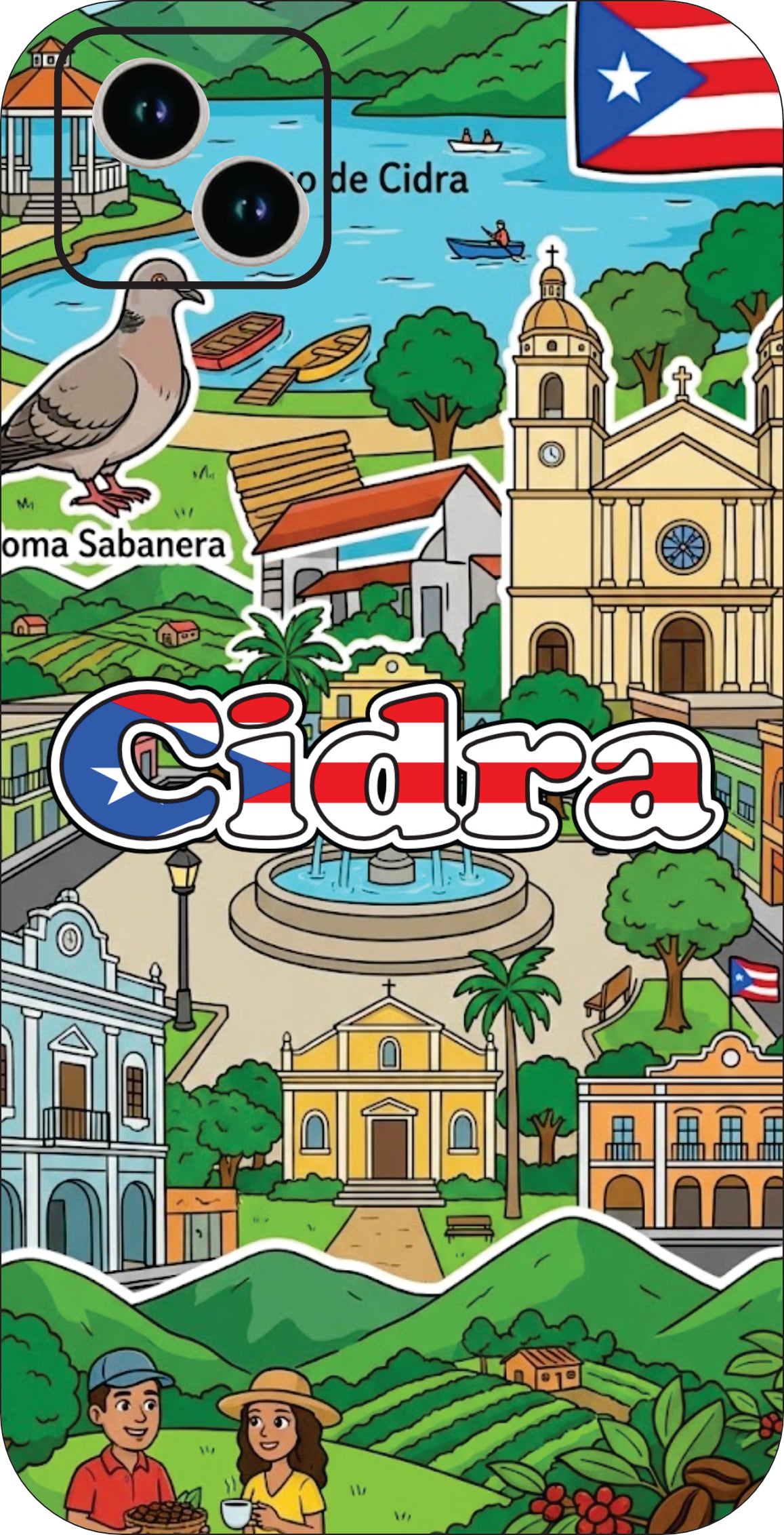 Puerto Rico Towns 3D Phone Case - iPhone & Android