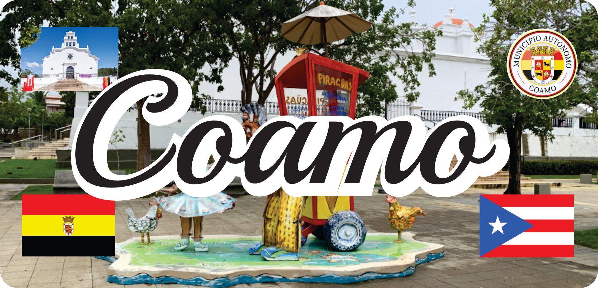 COAMO Puerto Rico Souvenirs PRS Town Set