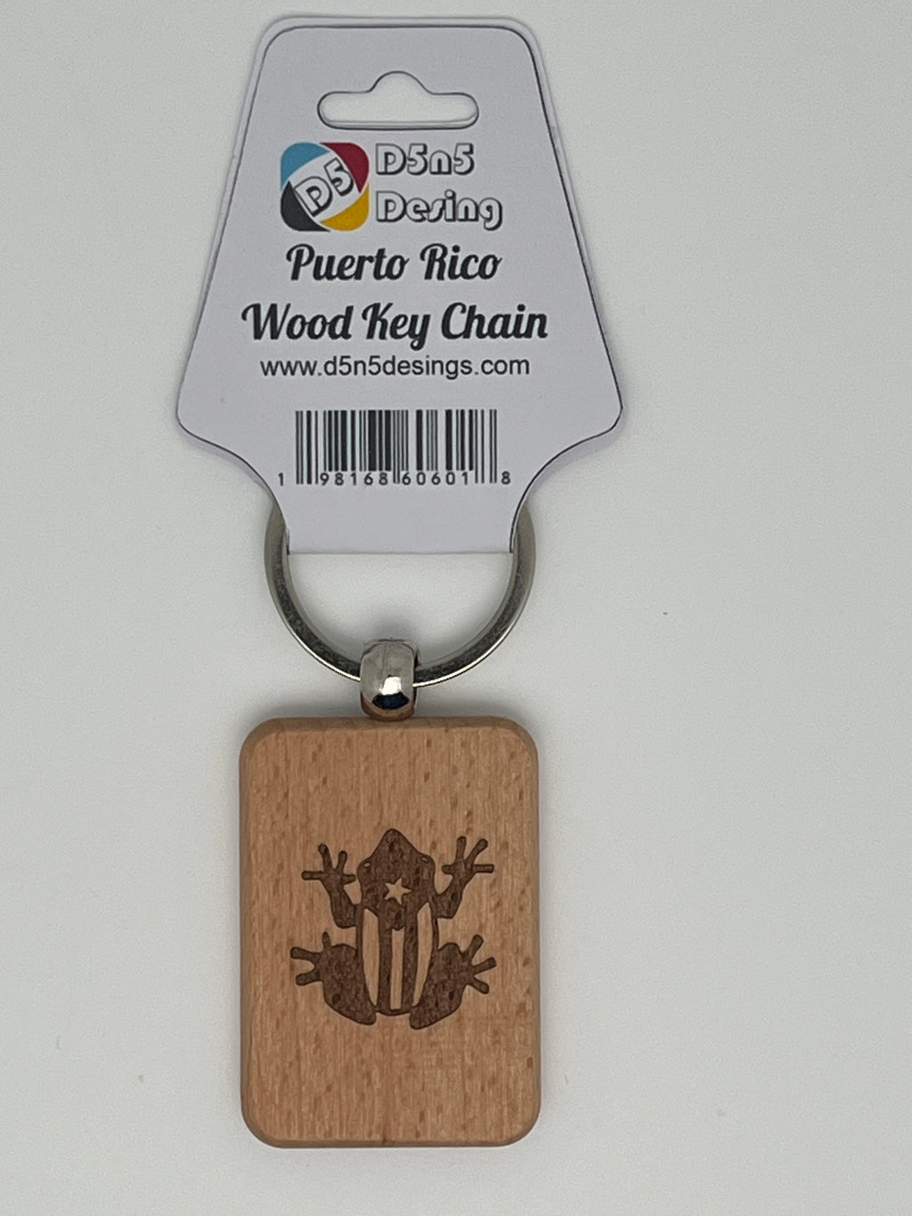 Puerto Rico Souvenirs Wood Key Chain Doble side Engraving