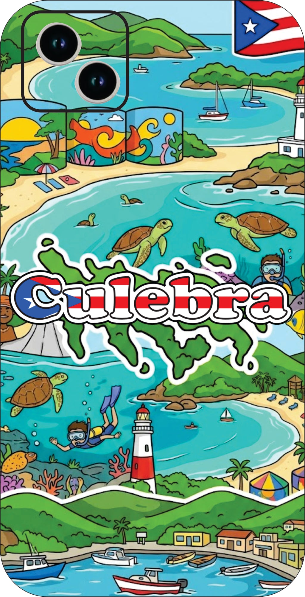 Puerto Rico Towns 3D Phone Case - iPhone & Android