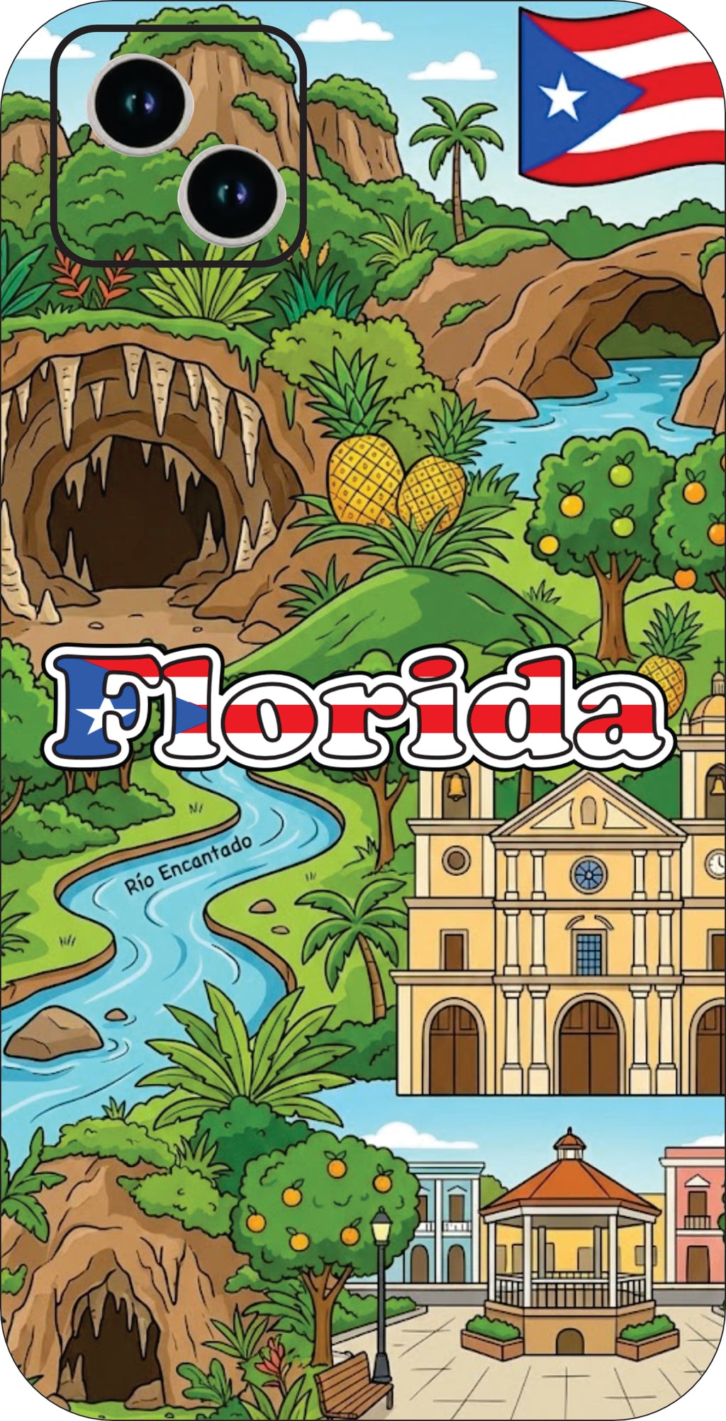 Puerto Rico Towns 3D Phone Case - iPhone & Android